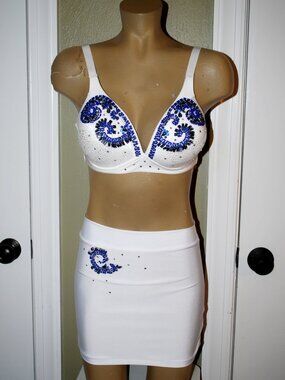 00AK Handmade beaded/stones + Rhinestones Exotic dancer ,cosplay ,costume, rave,